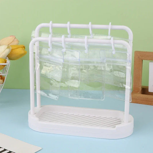 Hanging Badge Stand Desktop Display Shelf | Card & Jewelry Organizer Desktop Display Stand Peaceful Pleasures Health and Wellness