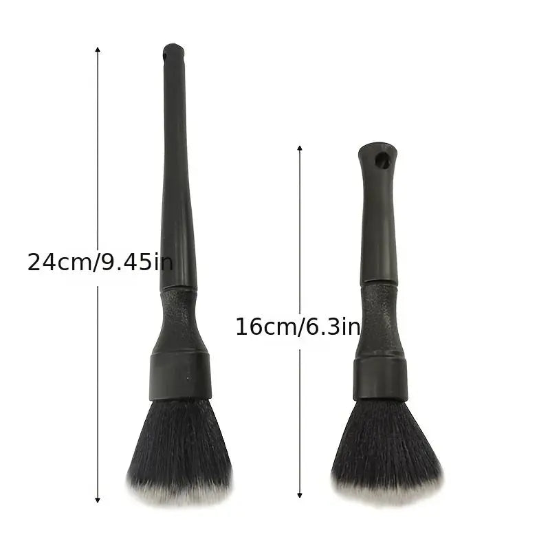 2 Pcs Car Interior Dust Sweeping Soft Brush Car Washing Tool Keyboard Gap Car Dust Brush out Trend Cleaning Brush Peaceful Pleasures Health and Wellness Black