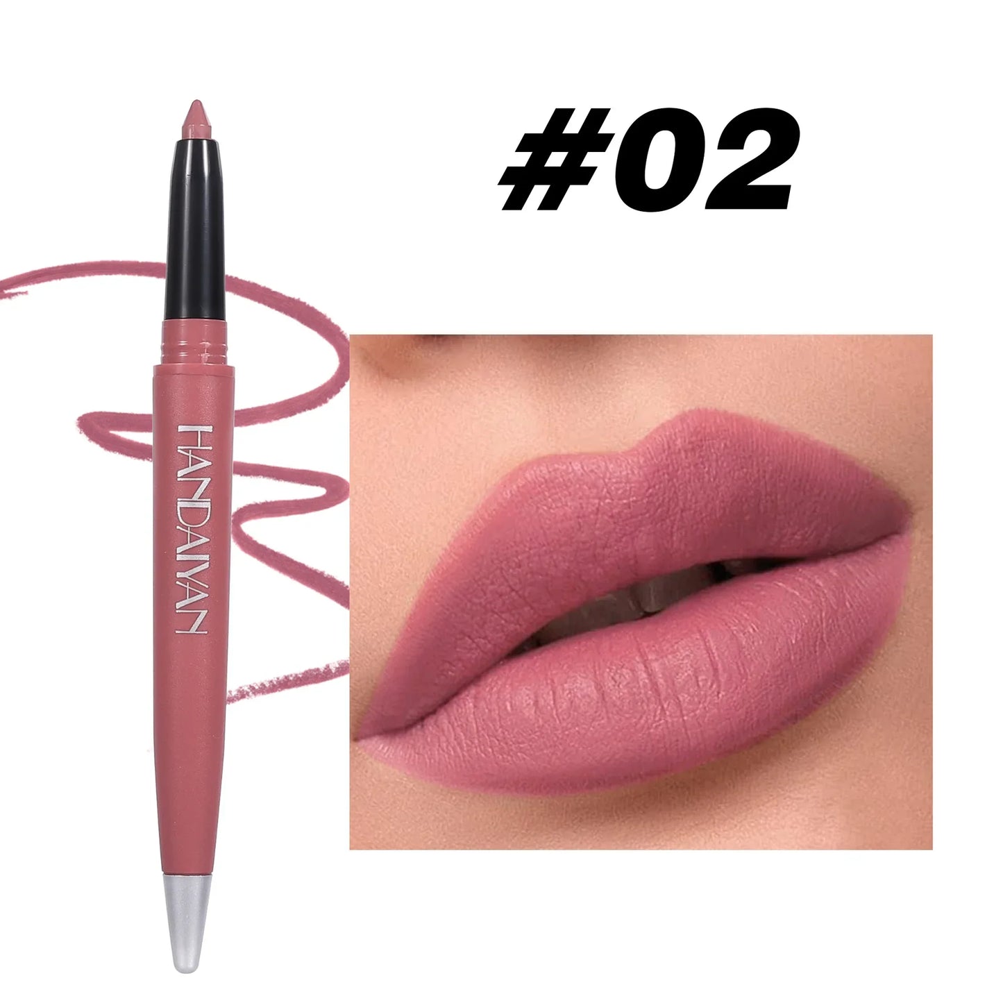 Handaiyan 6-Color Matte Lip Liner Set – Waterproof & Long-Lasting