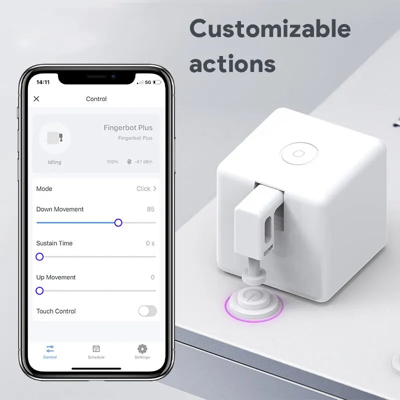 Tuya Finger Robot Zigbee/Bluetooth Fingerbot Plus CR2 battery version Robot Button Pusher Switch Bot Work With Smart Life App Peaceful Pleasures Health and Wellness