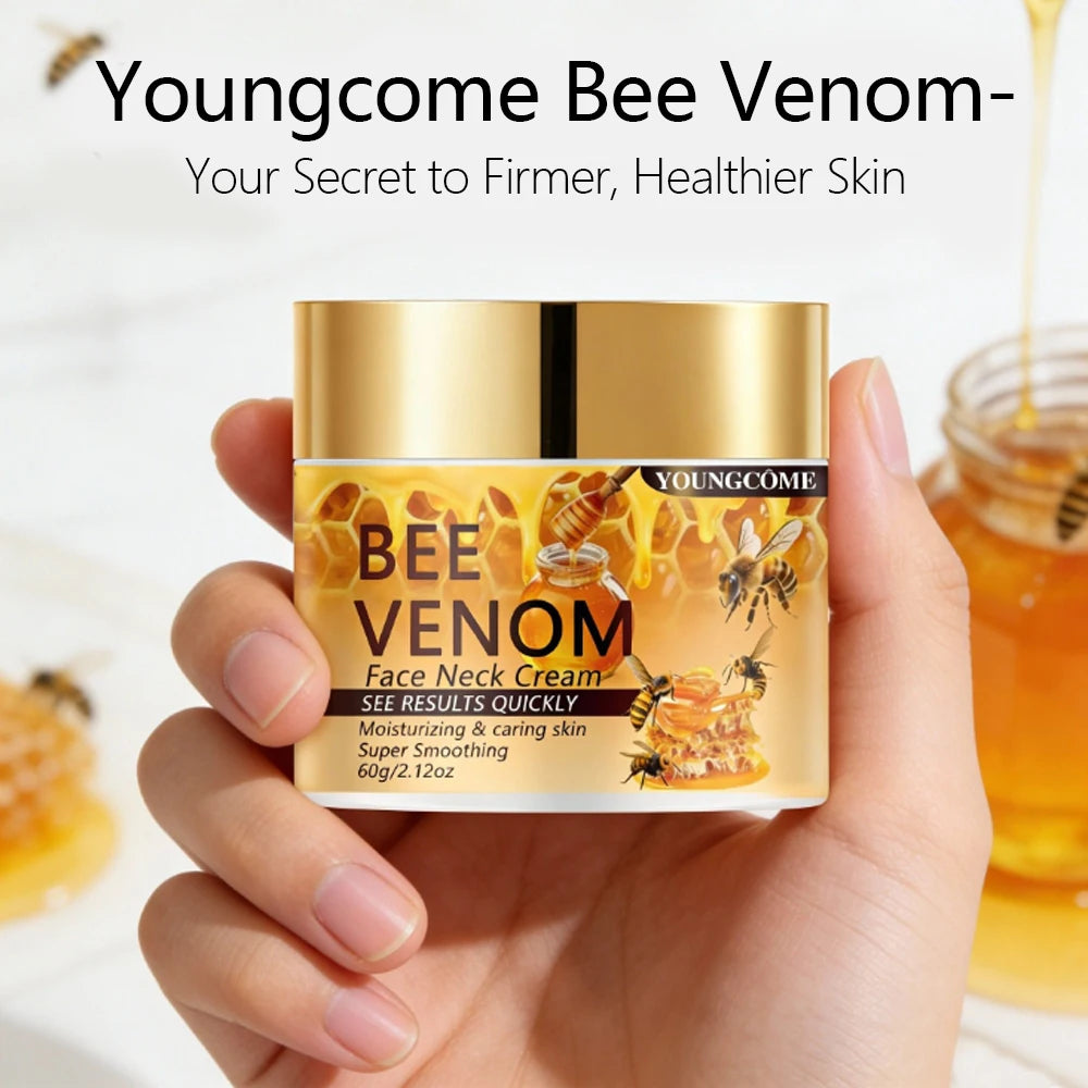 YOUNGCOME Bee Venom Face & Neck Cream: Fast-Absorbing Moisturizing Care for Super Smooth Skin 40/60ML Peaceful Pleasures Health and Wellness
