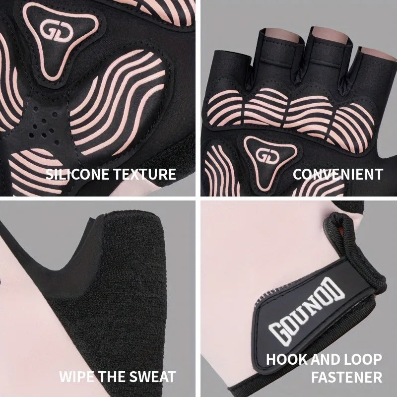 2pcs Cycling & Gym Gloves - Non-Slip Breathable Weightlifting, Boxing, Training Gloves with Wrist, Adjustable Hook-and-Loop Clos Peaceful Pleasures Health and Wellness