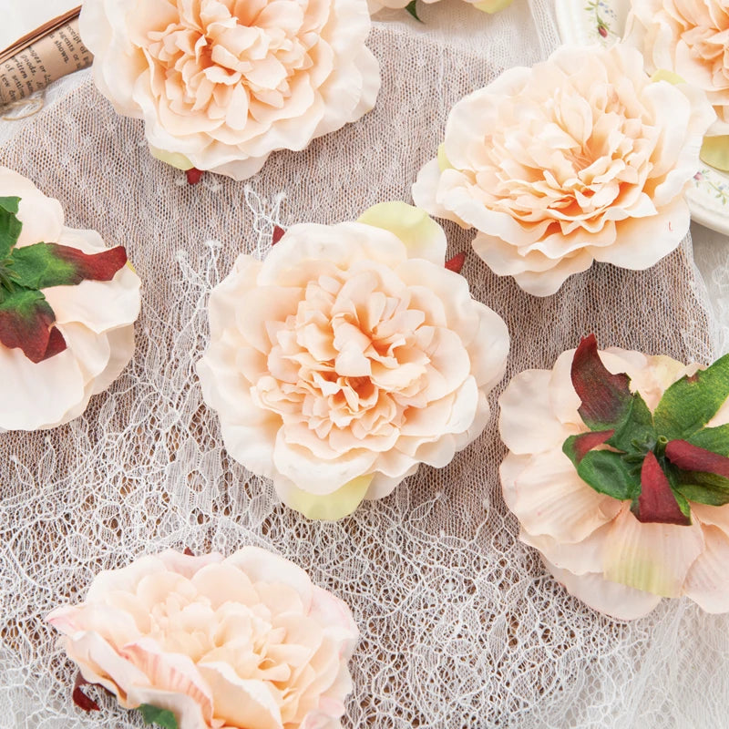 Silk Artificial Peony Dahlia Flower Heads 10cm – 5 or 10pcs