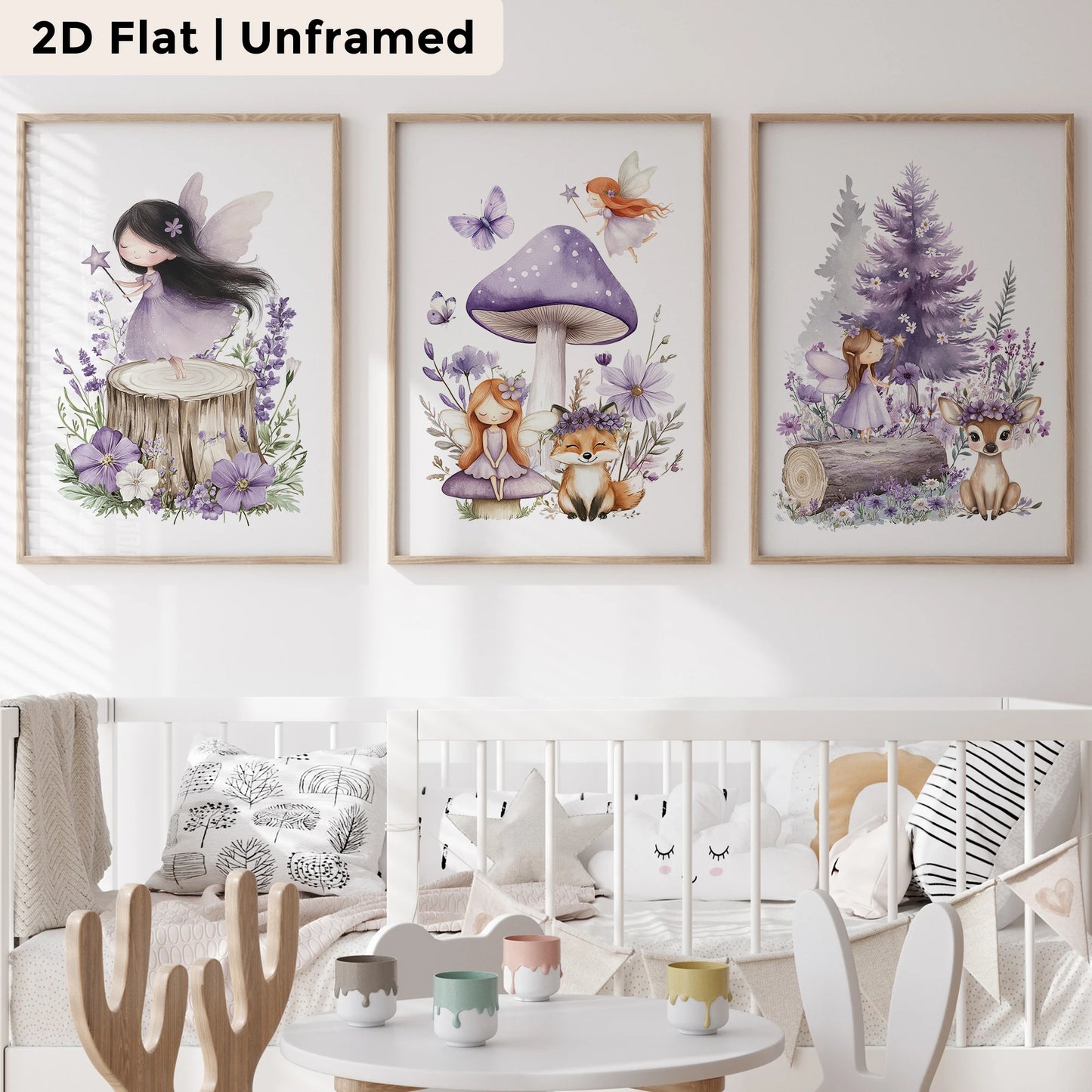3-Piece Fox Forest Canvas Wall Art | Kids Room & Home Decor