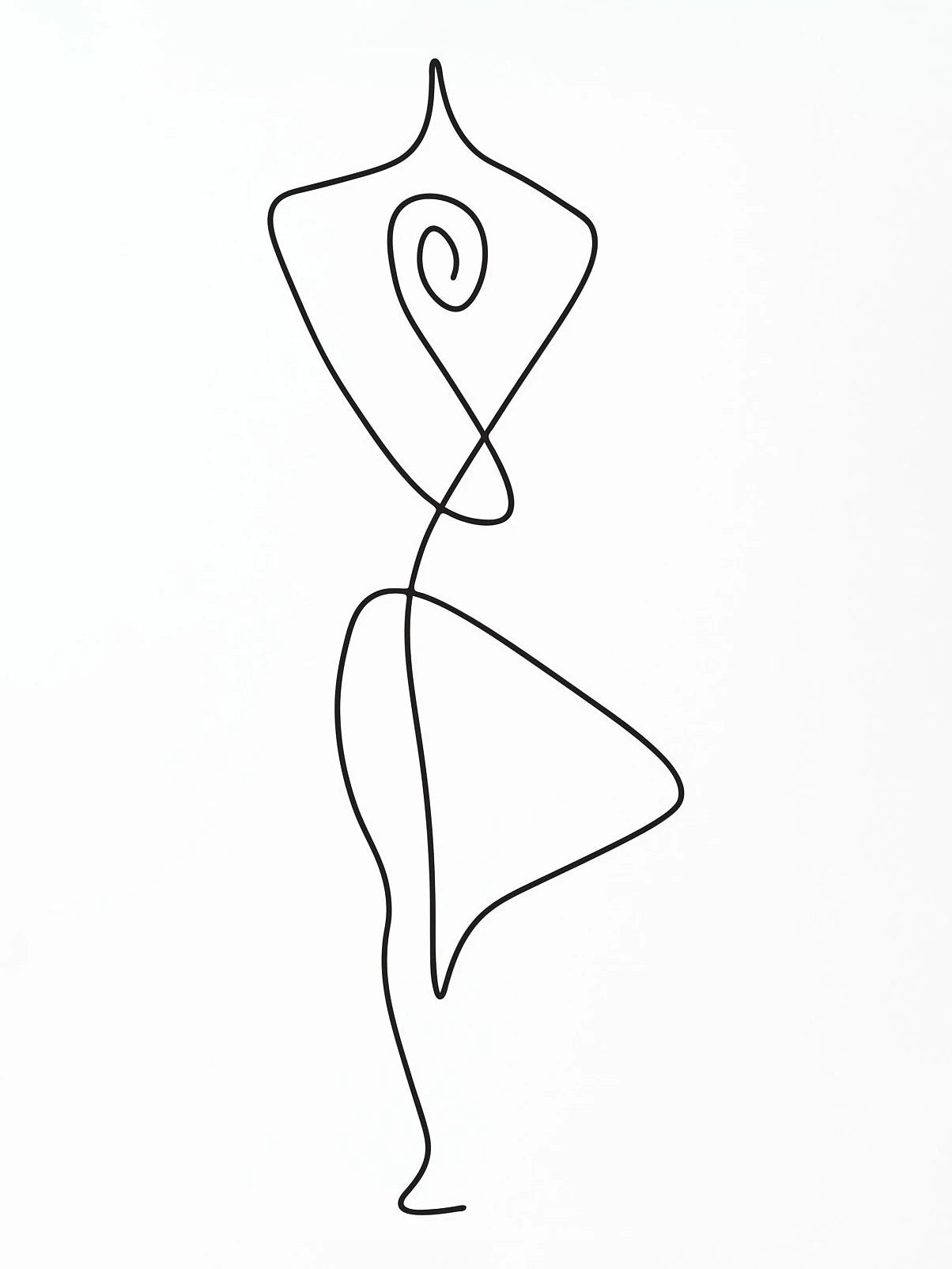 Yoga Pose Line Art Meditation Poster Yoga Symbol Breathe Canvas Printing Minimalist Modern Wall Art Picture Yoga Room Decor Peaceful Pleasures Health and Wellness DM112-13 30x40cm Unframed