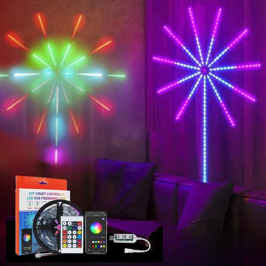 Smart Firework LED Strip Lights RGB Music Sync Color Changing