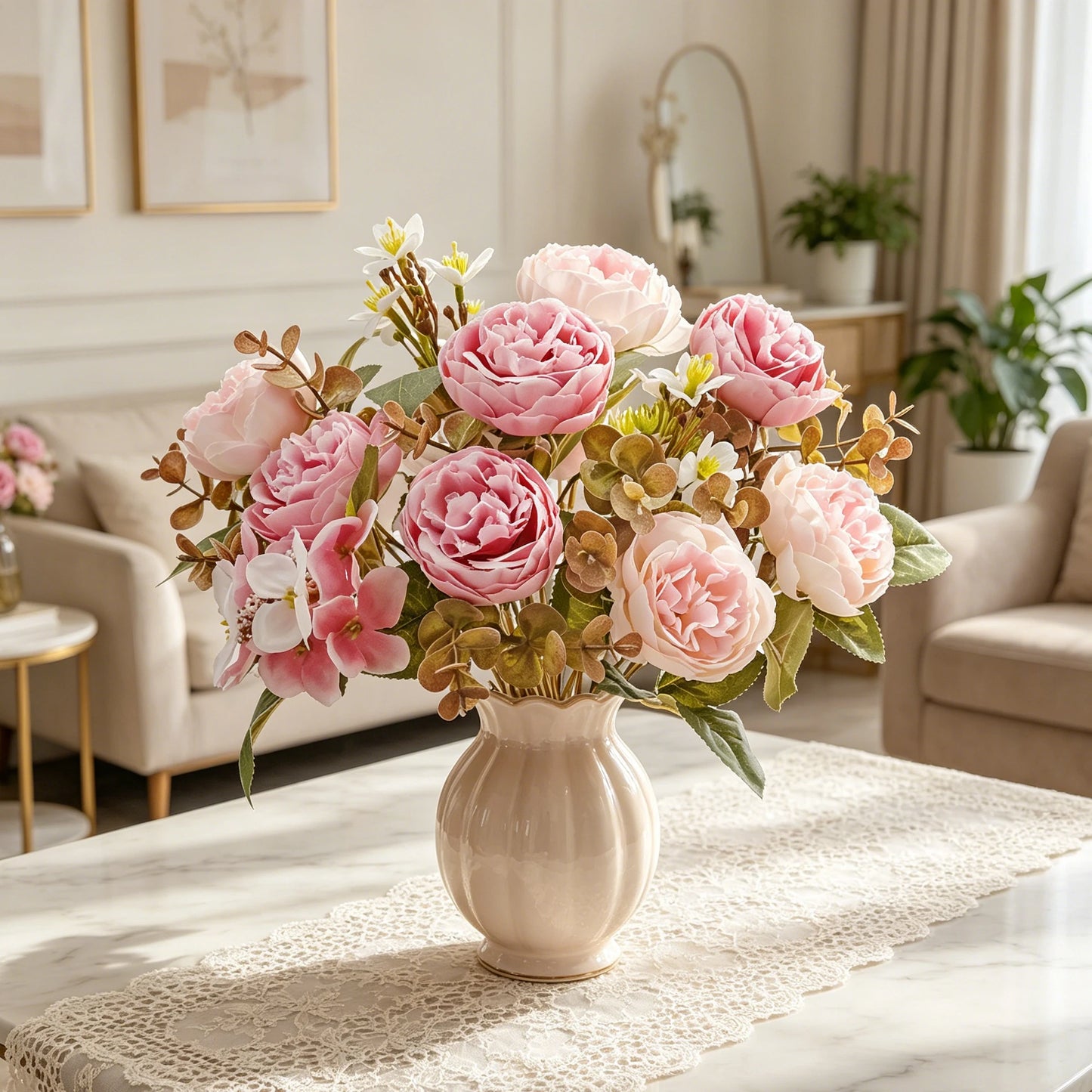 Silk Peony Artificial Flowers – Wedding & Home Decor