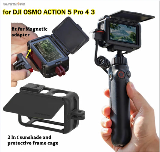 DJI OSMO Action 5 Pro/4/3 Housing Case with Sun Hood Camera Protective Case Oasis Select