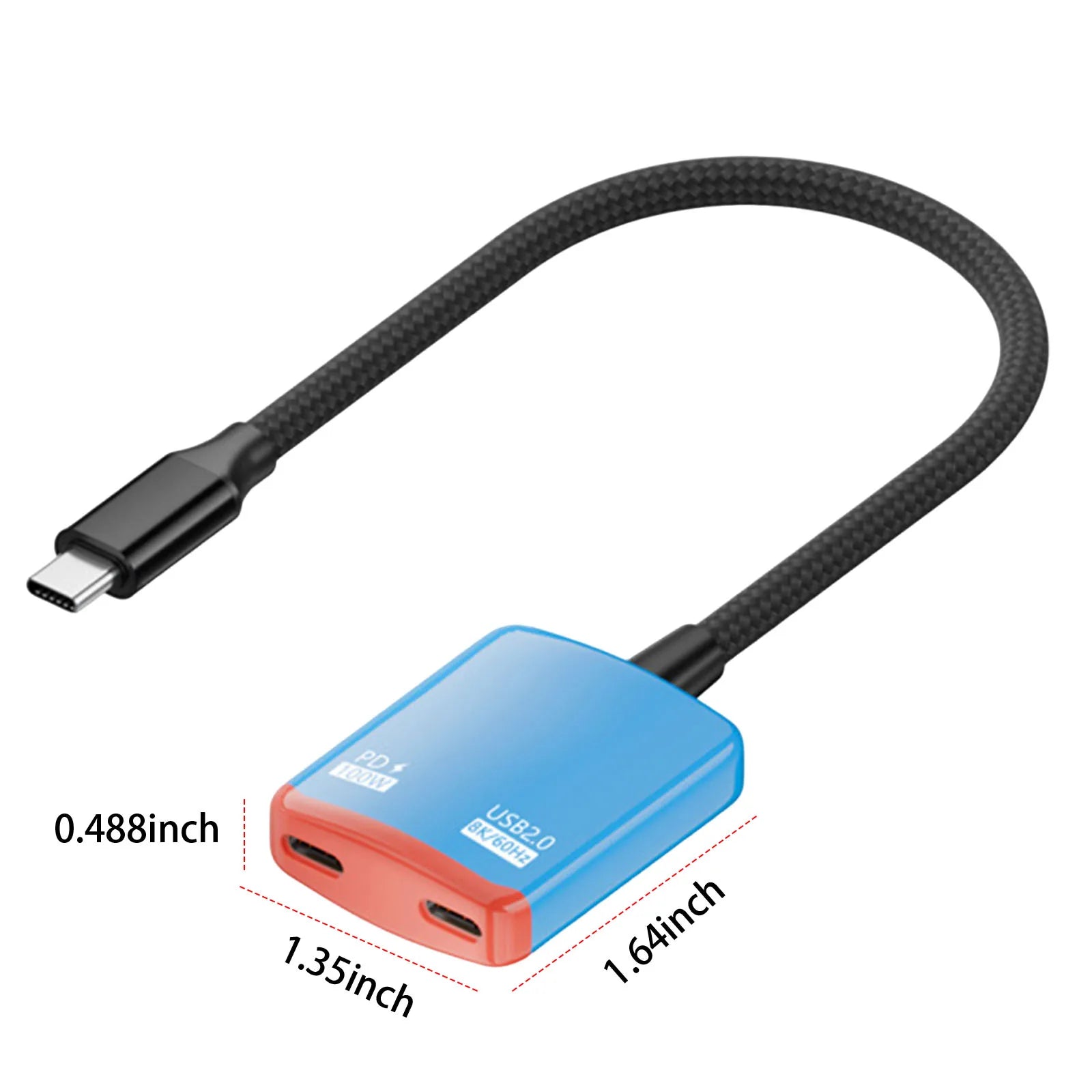 2-in-1 Type-C To AR Glasses Charging Adapter with 100W PD Fast Chargings Type-C Converter High Definition Stable Connection Peaceful Pleasures Health and Wellness
