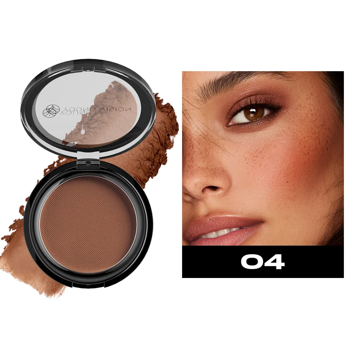 Silky Matte Bronzer & Contour Powder Palette – 6 Shades