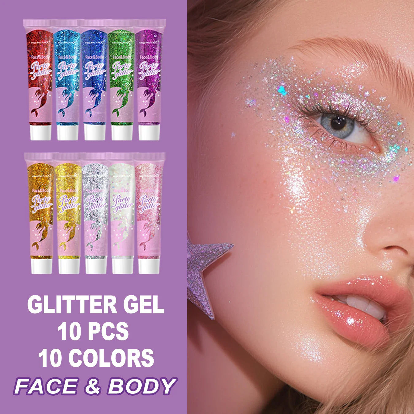 Women's Gift Set Box – Hand Cream, Lipstick & Glitter 10pk