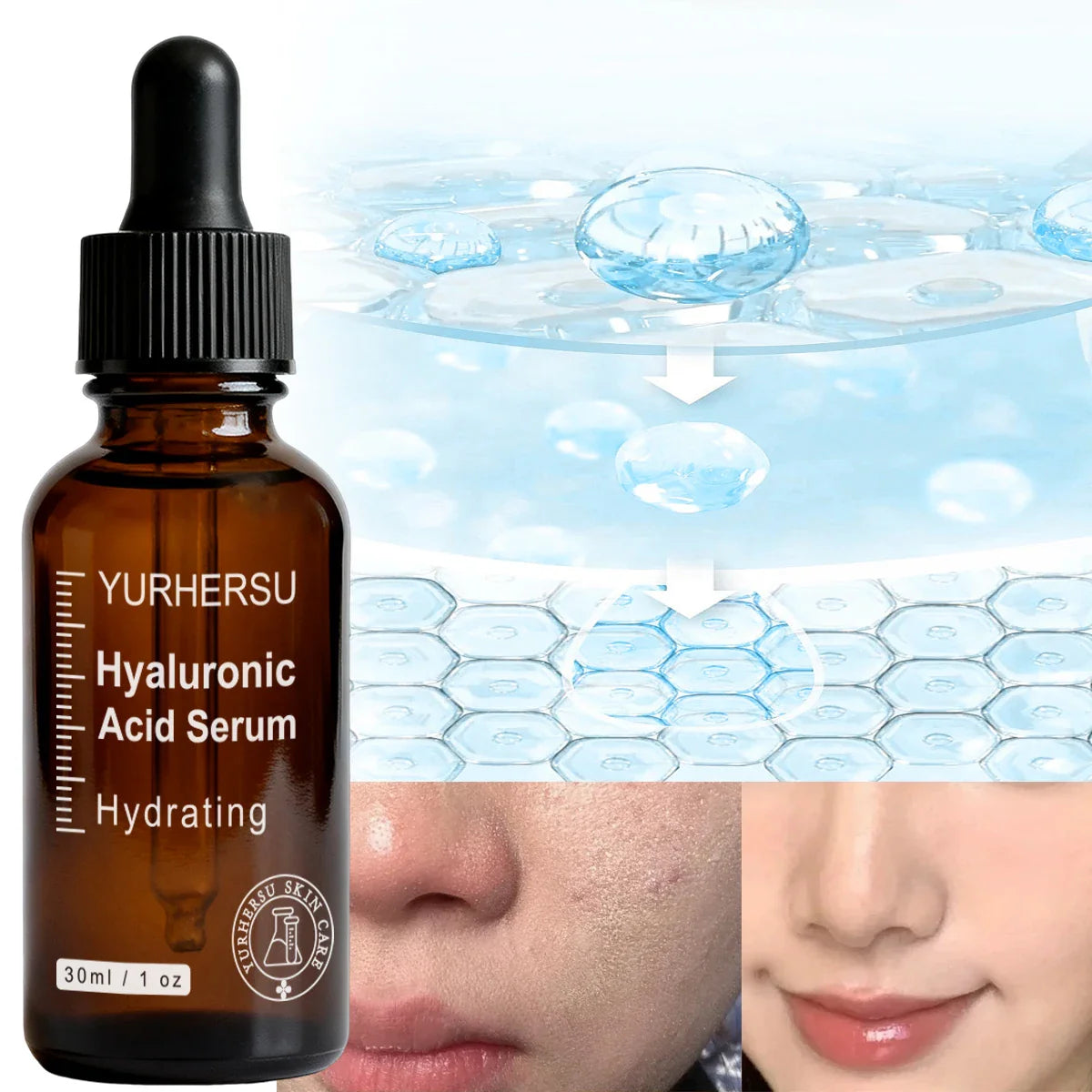 3% Hyaluronic Acid Face Serum 1oz – Hydrating & Plumping