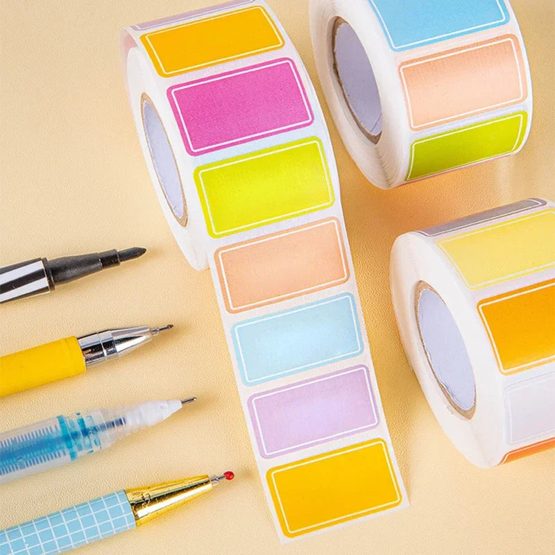 500-Piece Waterproof Color-Coded Index Tabs & Sticky Labels
