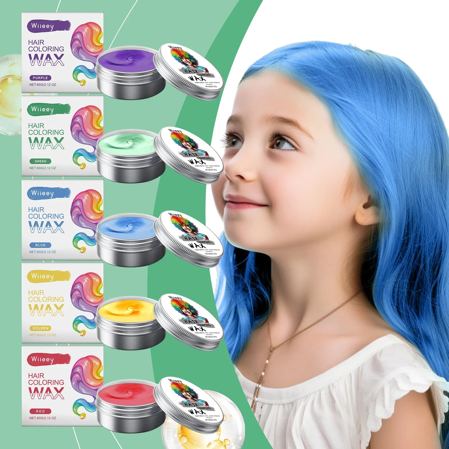 Toddler Temporary Hair Color Gel – Firm Hold, Gentle Formula