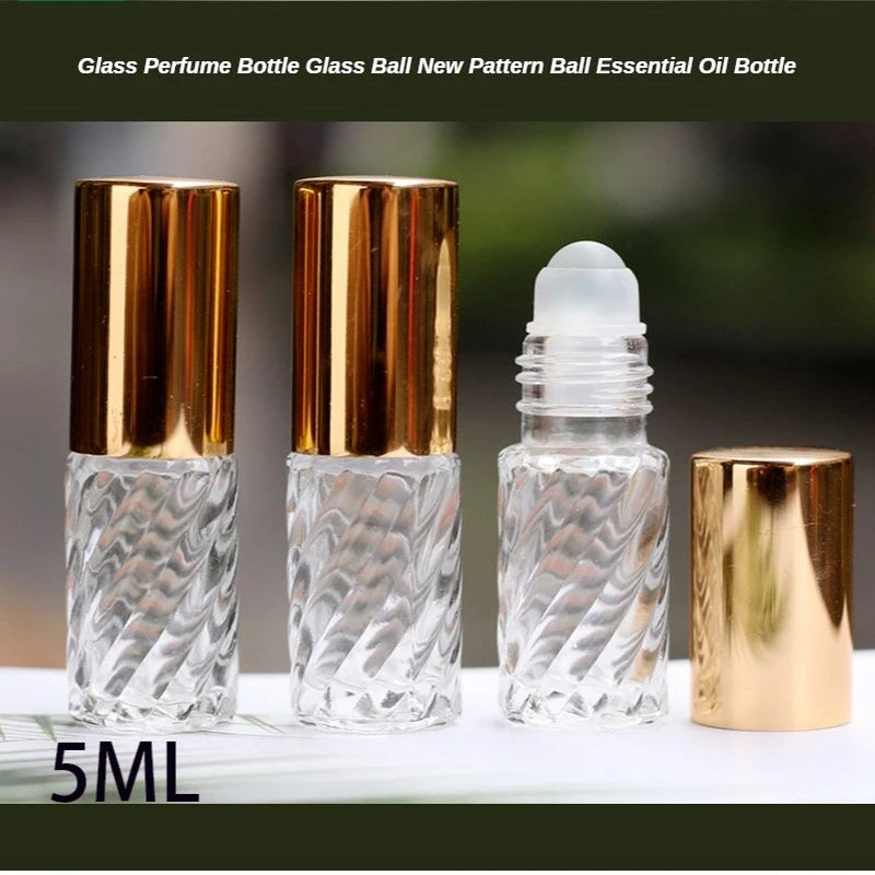1pcs Essential Oil Bottles Glass Roller Bottles With Roller Balls Perfume Bottles Roll On Bottles Vials Travel Clear Bottle Peaceful Pleasures Health and Wellness