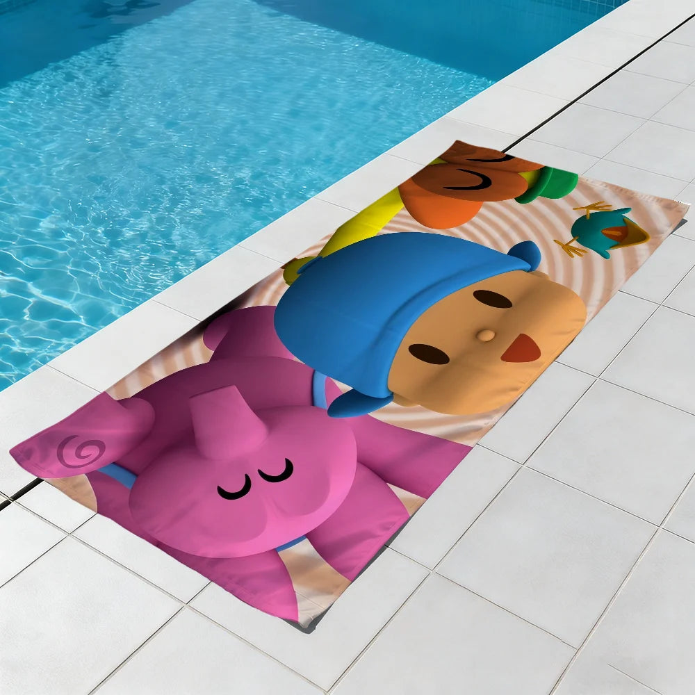 Pocoyo Cartoon Quick-Dry Beach Towel | Soft Pool & Travel Towel