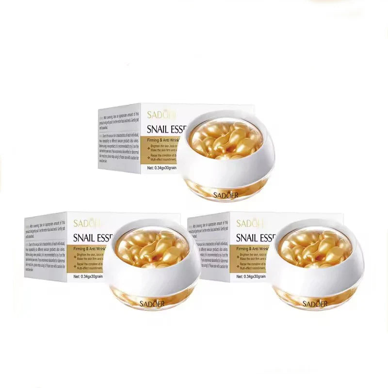 SADOER Rose Snail Face Serum Capsules 30pcs – Brightening