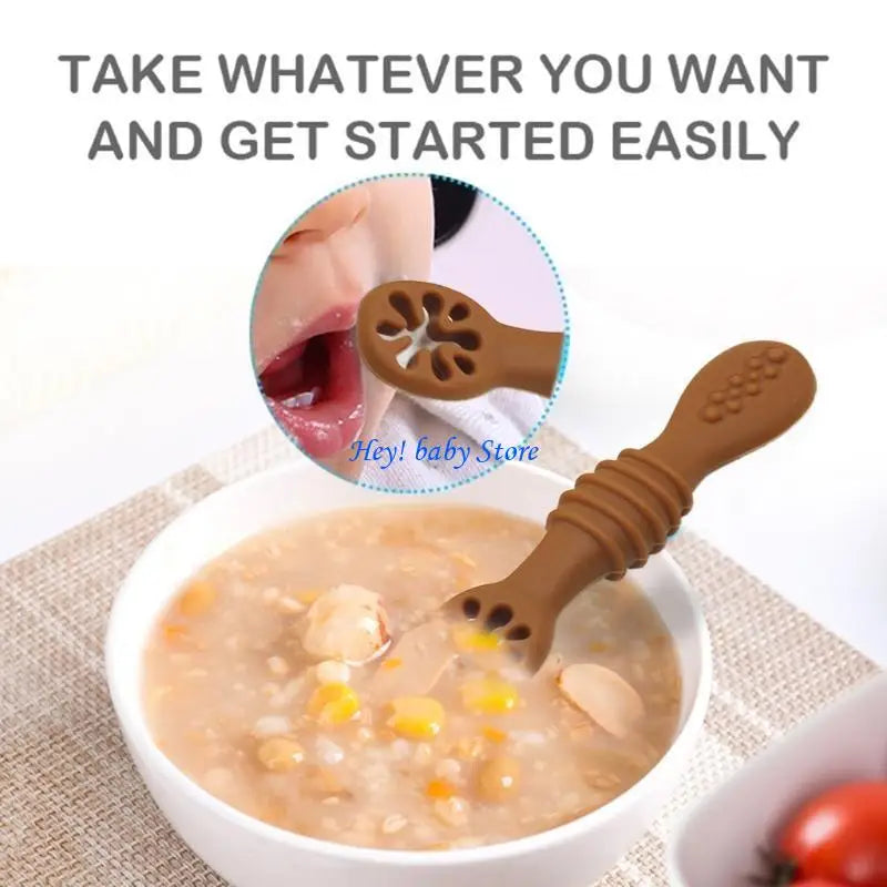 Baby-Led Weaning Silicone Spoon | Self-Feeding Training Utensil