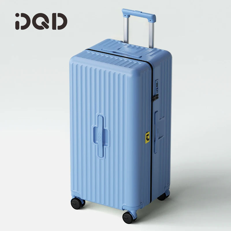 Large Capacity Travel Luggage Aluminum frame Suitcase Trolley Case 22/26/28 inch Travel Suitcase with Cup Holder Boarding Case Peaceful Pleasures Health and Wellness Blue suitcase 26 inches