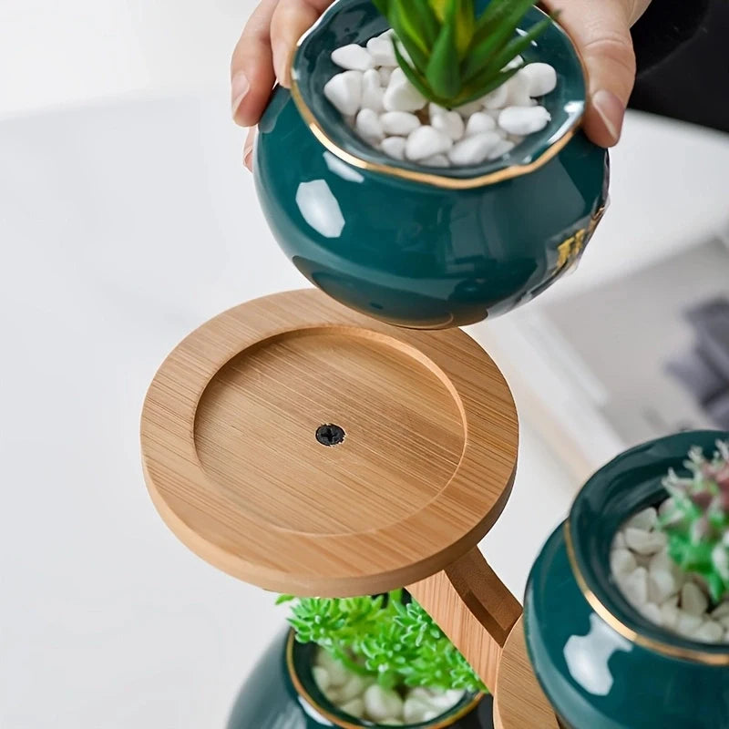 3-Tier Mini Plant Stand for Windowsill, Desk & Indoor Decor