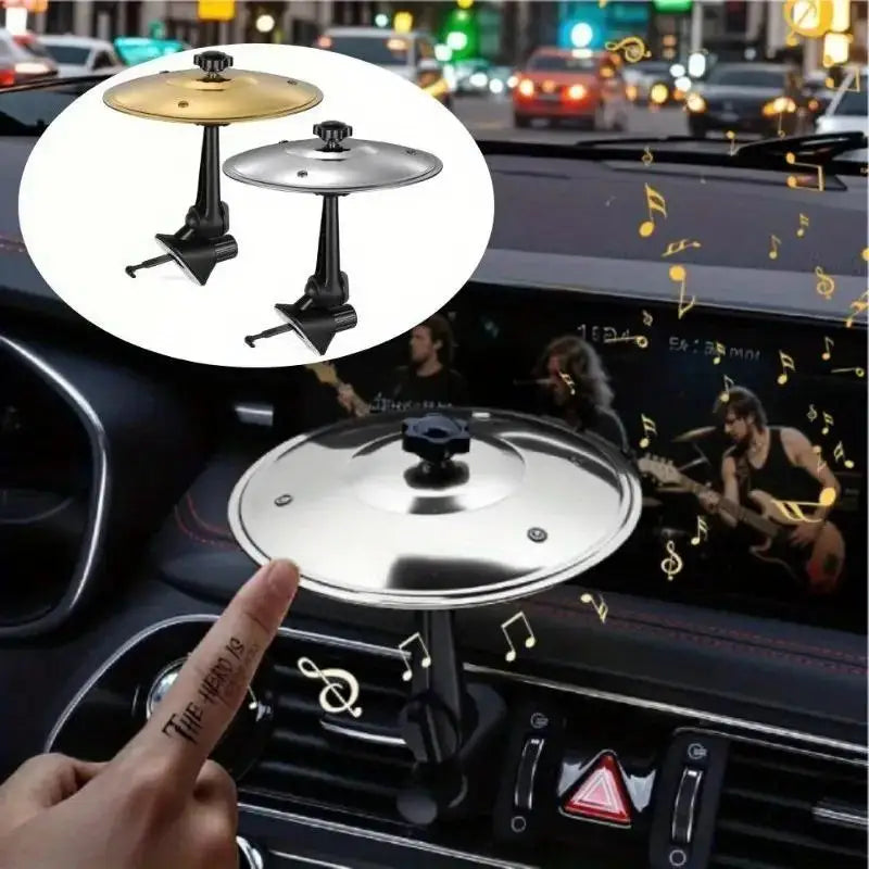Car Air Outlet Decoration Knob Flexible Adjustment 360° Car Percussion Cymbal Decoration High-end Feel (with a Universal Head) Peaceful Pleasures Health and Wellness
