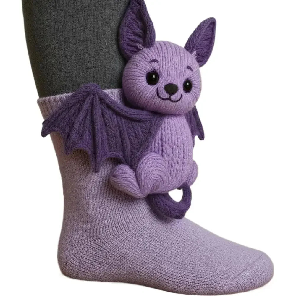3D Knit Animal Socks Cute Floor Socks Hand Crocheted Double Layer Warm Sock with Cute Rabbit Panda Animals Christmas Gifts Peaceful Pleasures Health and Wellness 04 35-39