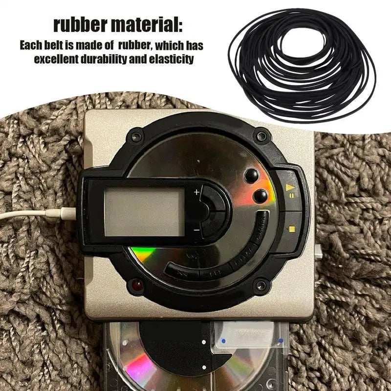 30PCS Universal Mix Cassette Tape Machine Belt Assorted Common Square Flat Mixed Rubber Belt For Recorders Walkman DVDDrive Peaceful Pleasures Health and Wellness