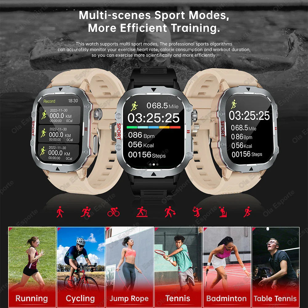 2.19" AMOLED Smartwatch | BT Calling, GPS, 5ATM, Heart Rate