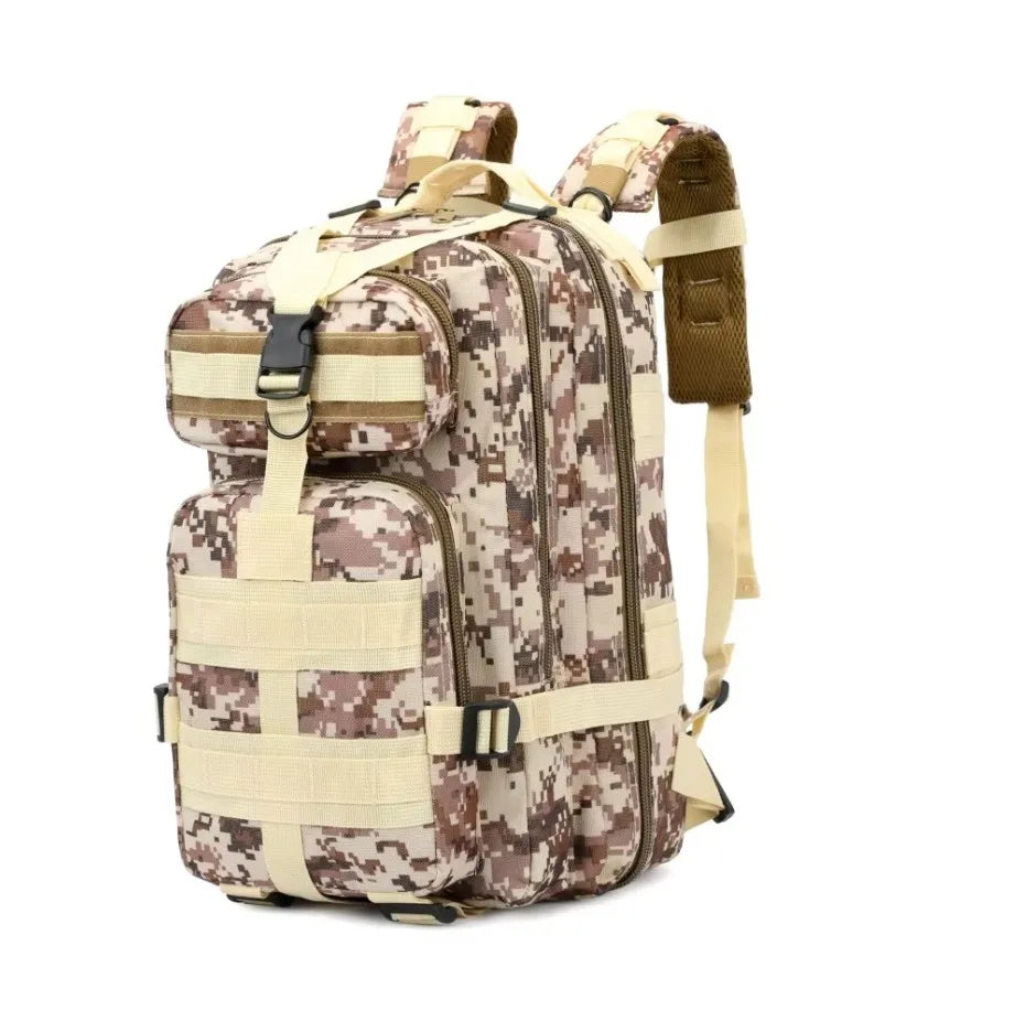 30L Large Duffle Bag, Outdoor Camouflage Backpack for Hiking Camping Travel Fishing Gym Peaceful Pleasures Health and Wellness Desert Camo