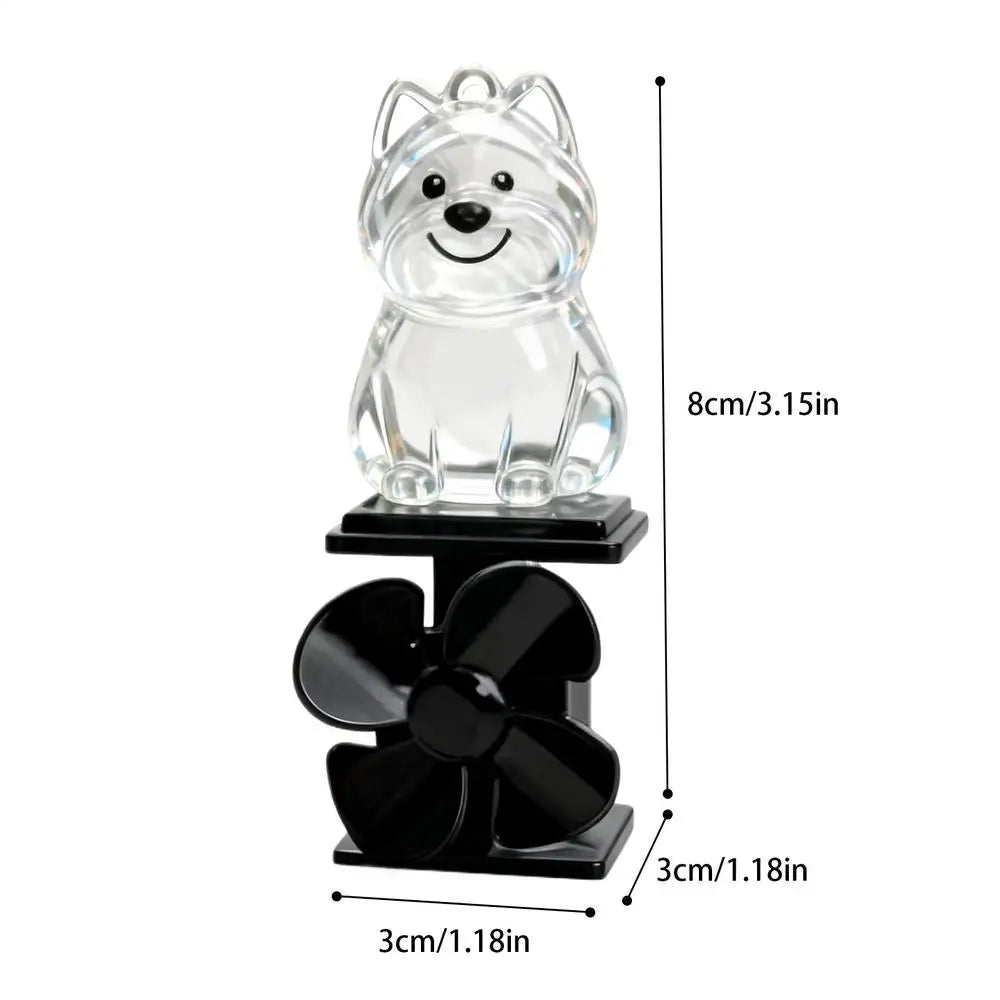 Wind-Powered Handlebar Dog Figurine – Spins & Glows at Night