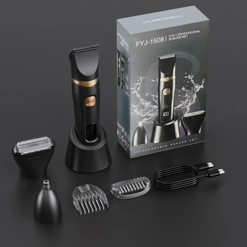 Men's 3-in-1 Beard, Nose & Eyebrow Trimmer | USB-C Charging