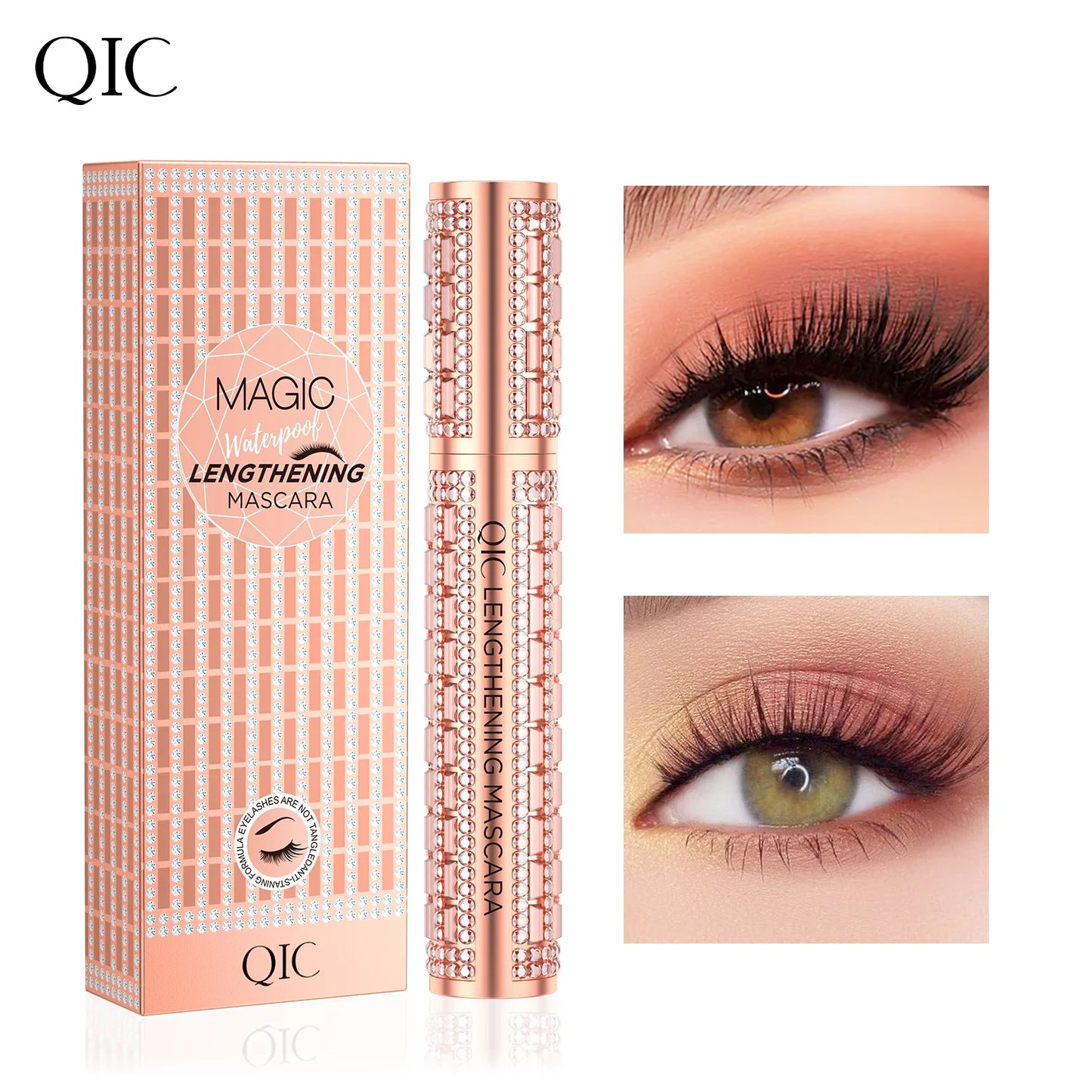 QIC 5D Silk Fiber Mascara – Waterproof Lengthening & Curling