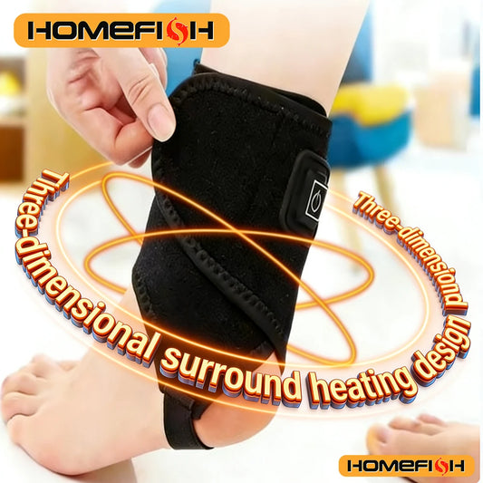 Autumn-Winter Ankle Warm Band - Adjustable Black Heating, Lightweight Portable Warming Support Peaceful Pleasures Health and Wellness