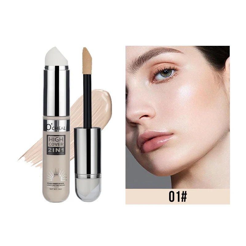 OCHEAL 2-in-1 Liquid Foundation & Concealer – Waterproof
