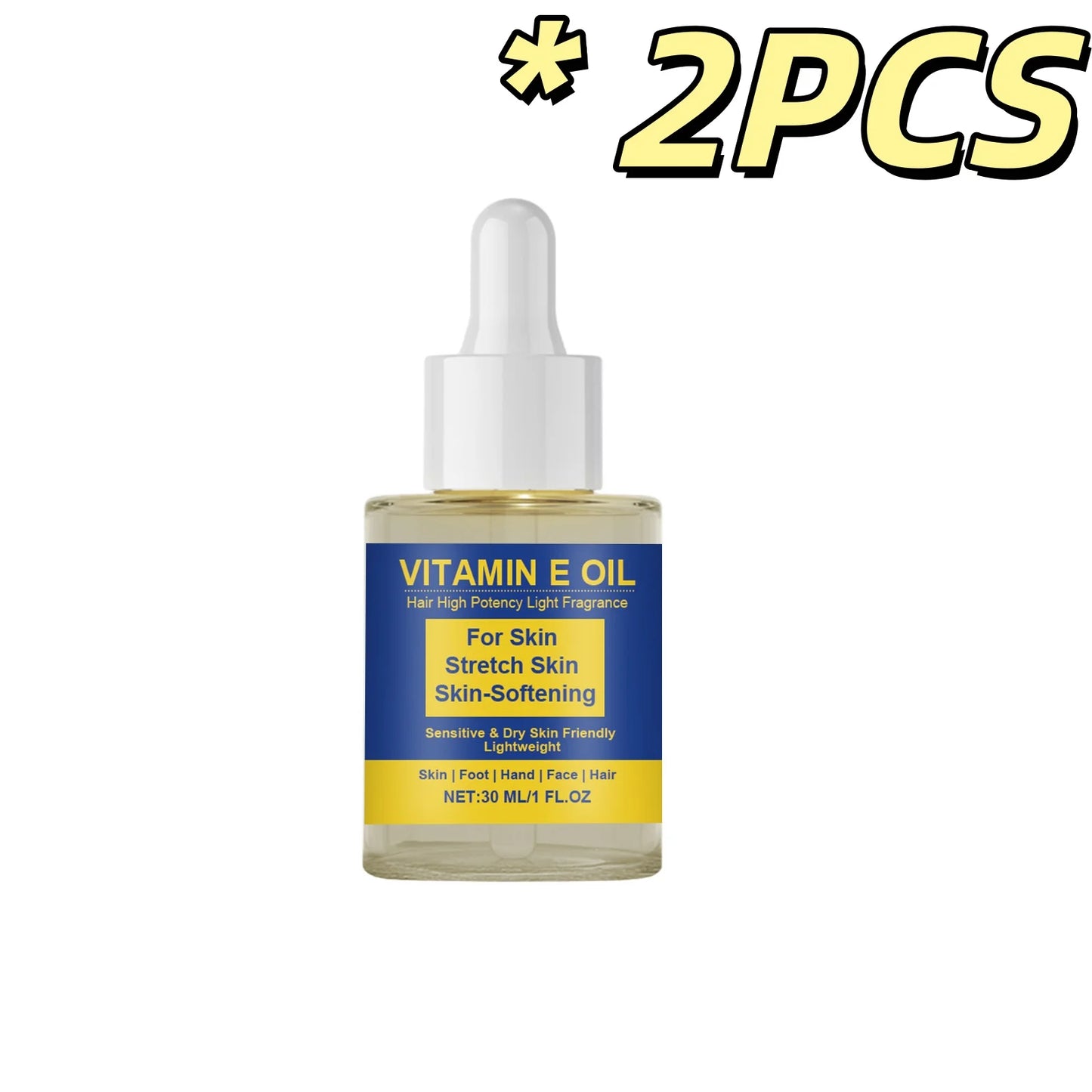 Vitamin E Body Oil for Nourishing Skin and Hair Peaceful Pleasures Health and Wellness 30ml X 2PCS