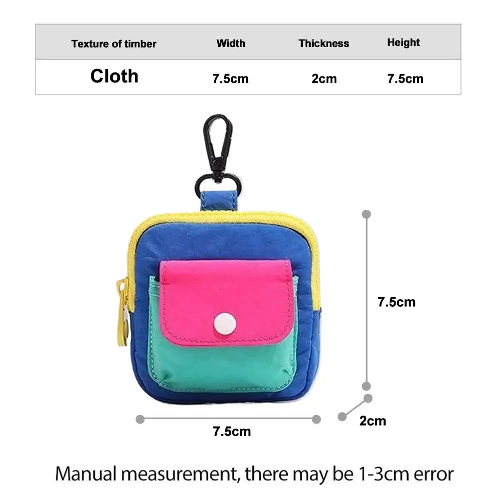 Cute Mini Coin Purse Keychain | Colorful Zipper Wallet Pendant