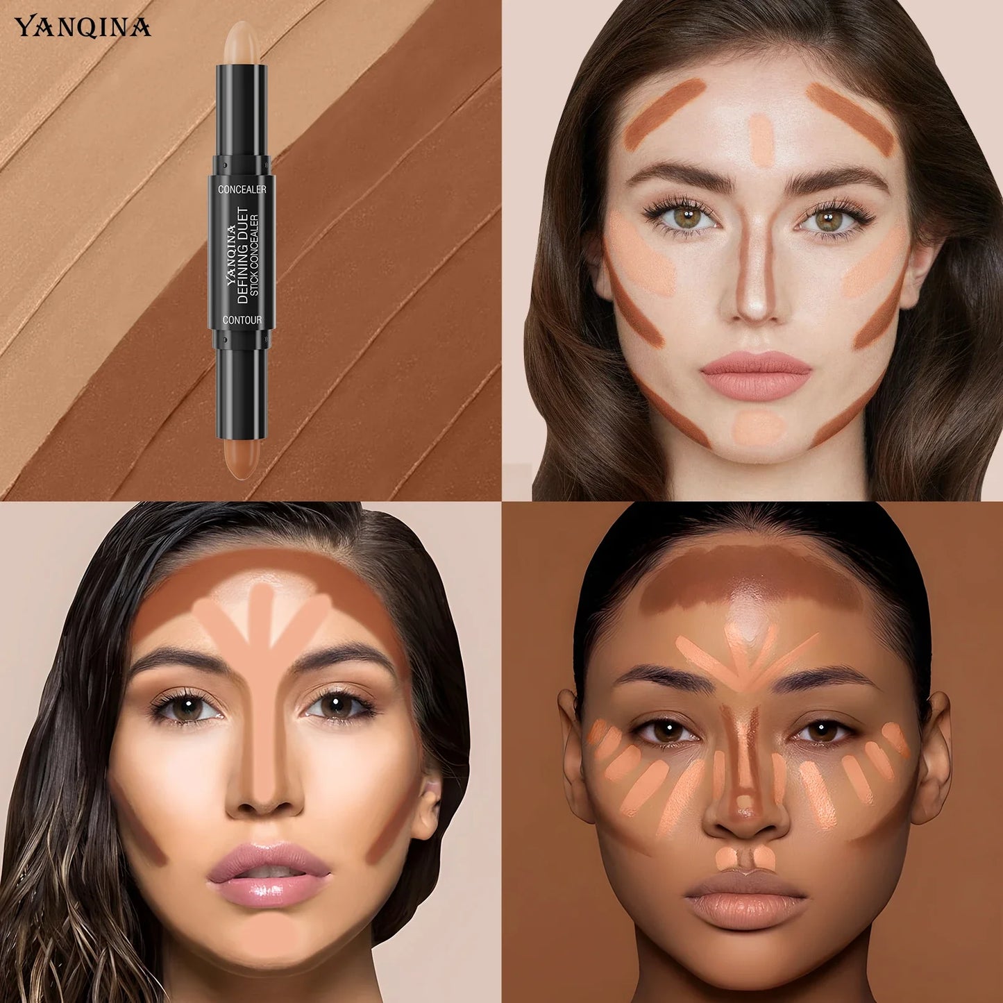 YANQINA Dual-Ended Highlight & Contour Stick | 3D Sculpting Pen