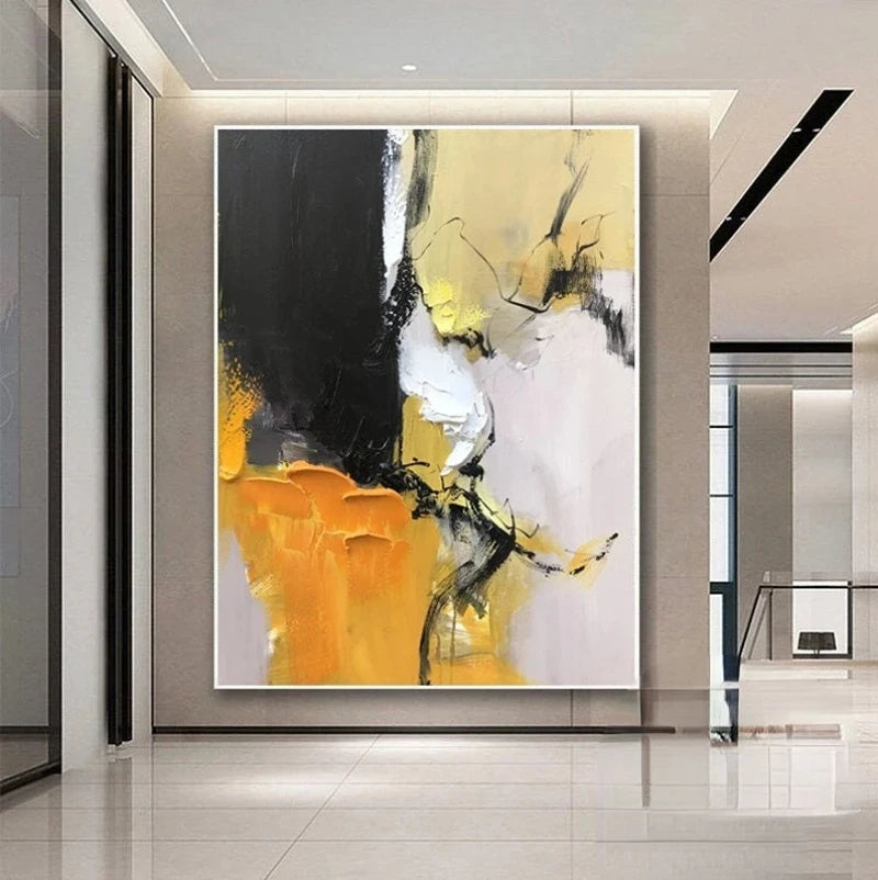 Handmade Abstract Oil Painting – Large Modern Canvas Wall Art Abstract Canvas Painting Peaceful Pleasures Health and Wellness