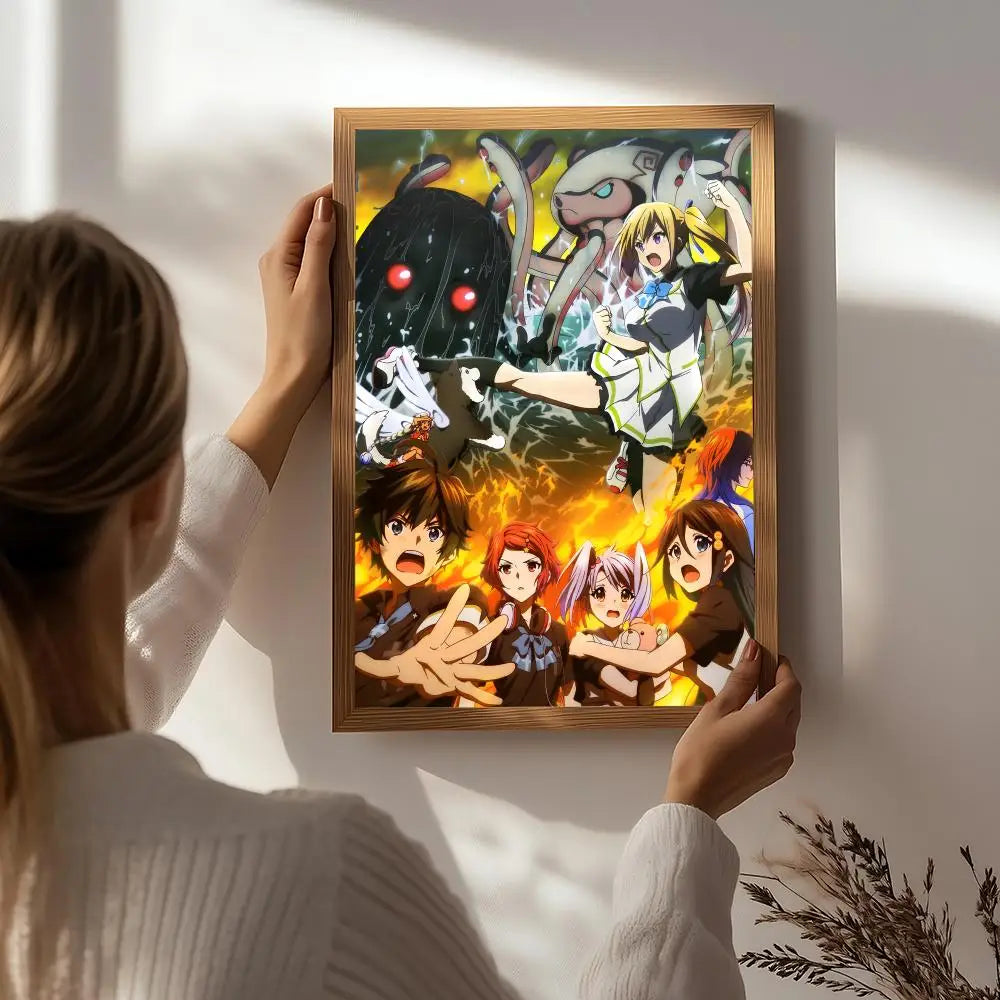 Anime M-Myriad Colors Phantom World Poster HD Self Adhesive Waterproof Wall Art Ideal for Home Office Dorm Bedroom Great Gift Peaceful Pleasures Health and Wellness White5 30X40cmNoframe