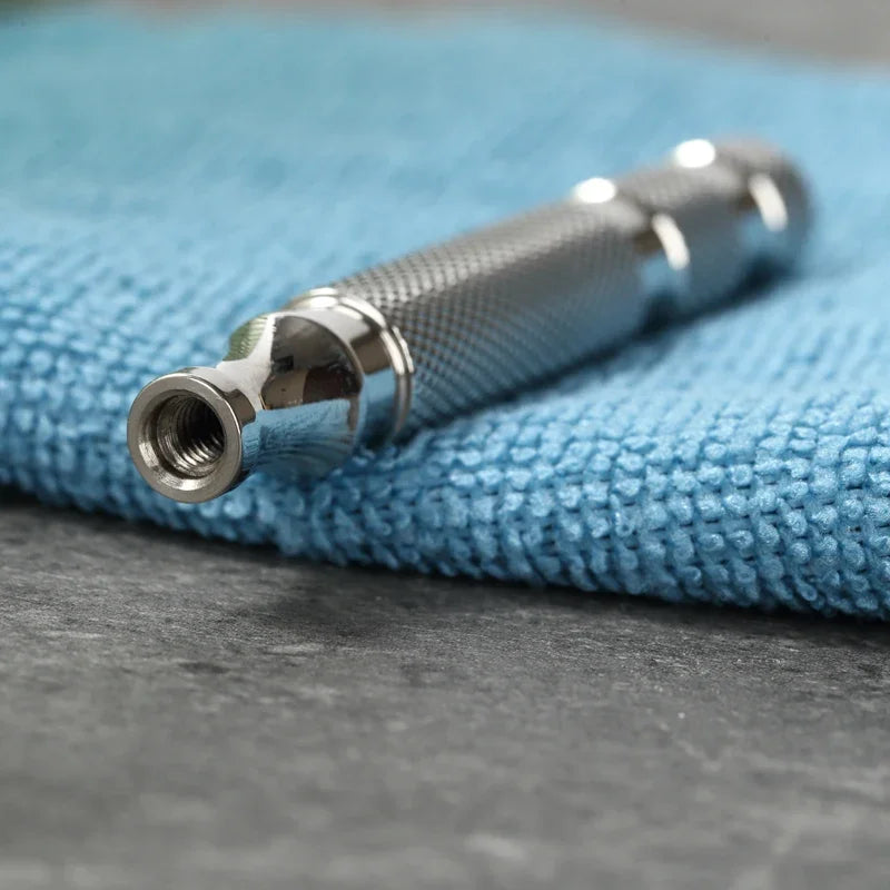 2026 YAQI Lightweight Polished 303 Stainless Steel Men's Safety Razor Handle - Sleek Design for Comfortable Shaving Experience Peaceful Pleasures Health and Wellness