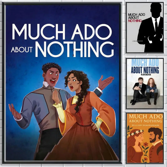 Drama M-Much Ado About Nothing Poster HD Self Adhesive Waterproof Wall Art Ideal for Home Office Dorm Bedroom Great Gift Peaceful Pleasures Health and Wellness
