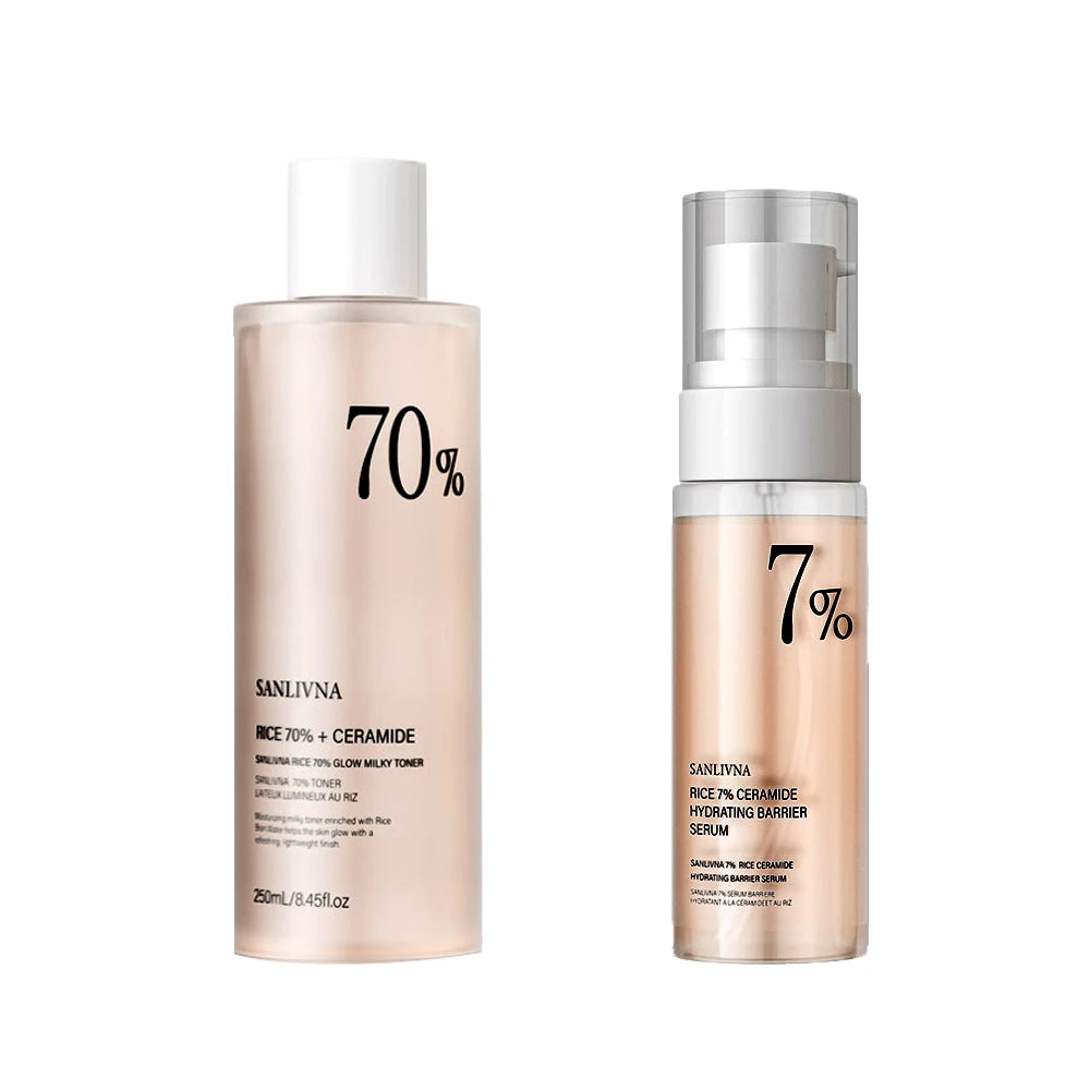 SANENDI Rice Toner Set – 70% Rice Extract & Niacinamide Serum