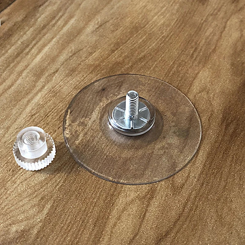 5pcs 32/41/53mm Round Strong Transparent Suction Cups with Screw Plastic Suction Pads Adhesive Suction Holder with Screw Nut Peaceful Pleasures Health and Wellness
