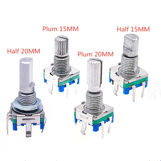 5PCS/Lot Ec11 Rotary Encoder Switch 15/20mm Plum Blossom Handle Half Shaft 20 Bit Pulse Digital Signal Potentiometer Peaceful Pleasures Health and Wellness