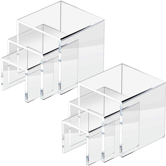 U-Shape Acrylic Display Risers – 15 Sizes for Jewelry & Figures Acrylic Display Riser Peaceful Pleasures Health and Wellness