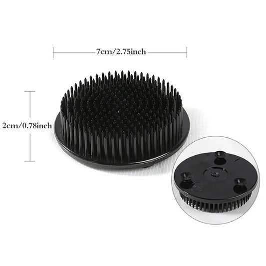 Round Ikebana Kenzan Flower Frog Suction Cup Plastic Arranging Tool Art Fixed Rubber Base Holder Floral Decor Pot Vase Peaceful Pleasures Health and Wellness 1pc