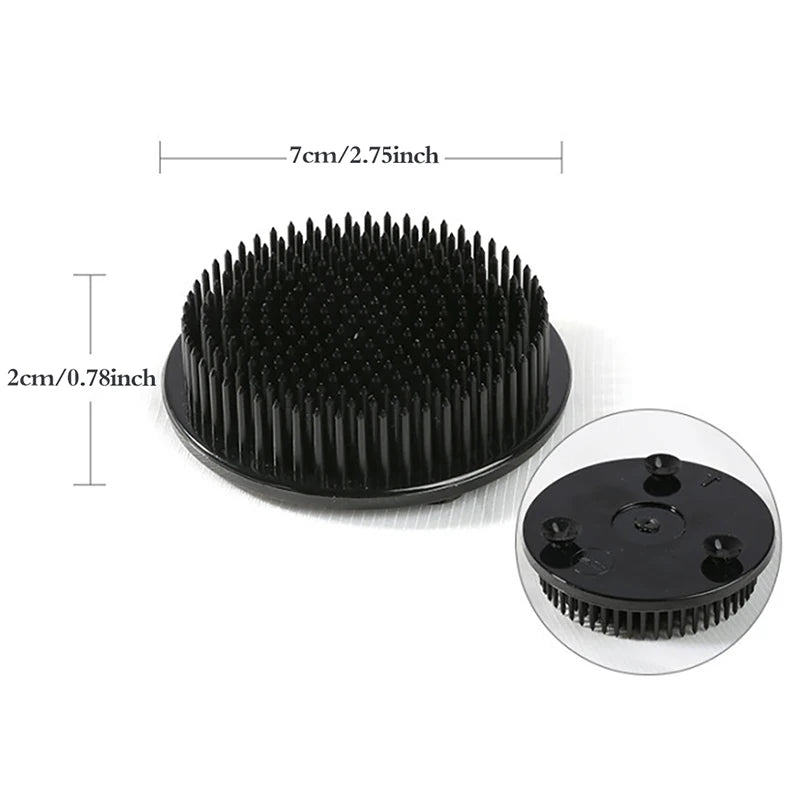 Round Ikebana Kenzan Flower Frog Suction Cup Plastic Arranging Tool Art Fixed Rubber Base Holder Floral Decor Pot Vase Peaceful Pleasures Health and Wellness 1pc