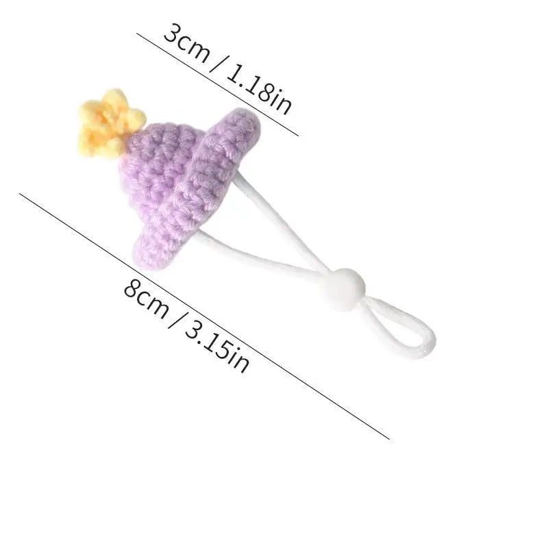 Handmade Knitted Hat for Hamster, Parrot & Small Pets