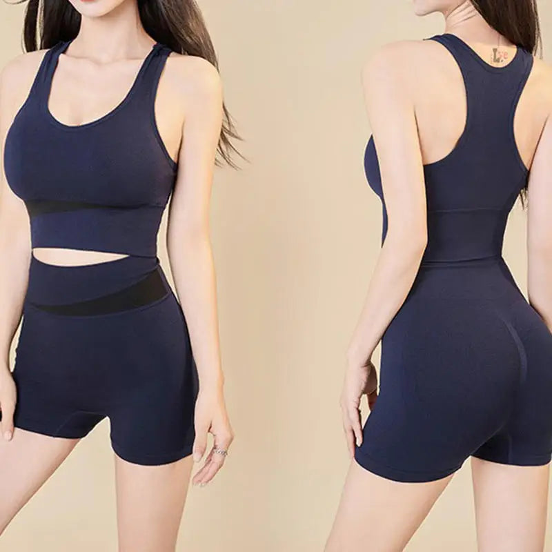 Yoga Suit Set Peach Color Fast Drying High Waist and Hip Lifting Fitness Set Running Shock-absorbing Exercise Set For Women Peaceful Pleasures Health and Wellness