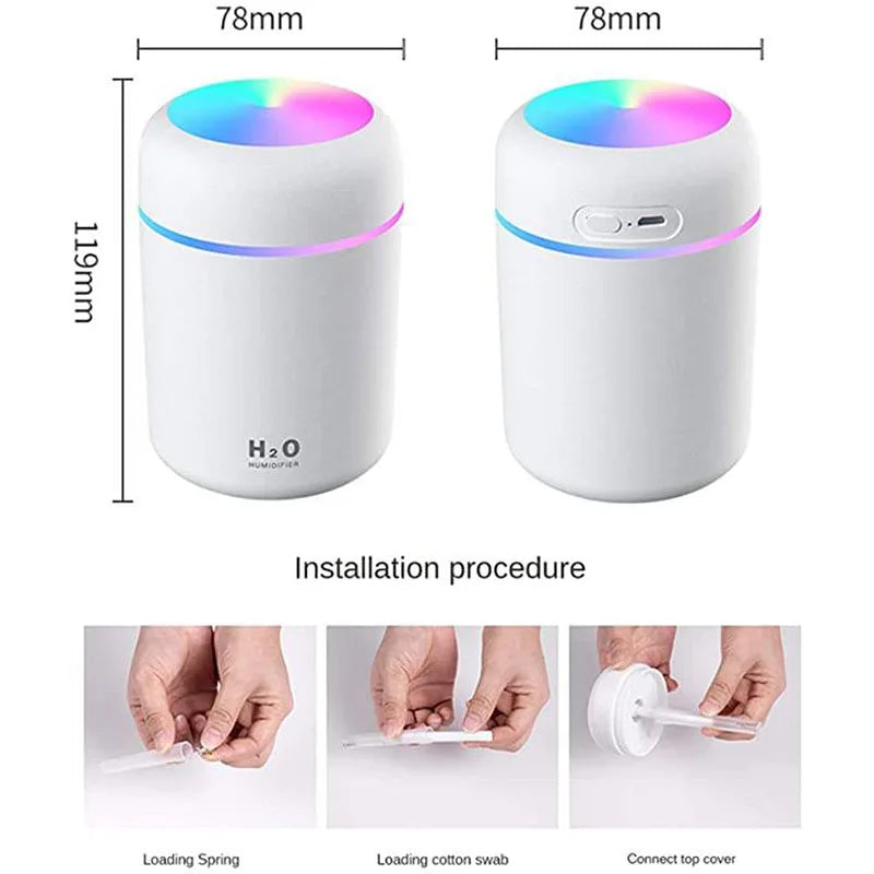 2026 Unique Gift Air Ultrasonic Humidifier Cool Mist Aroma Therapy Diffuser for Hotel Household Use USB Powered Peaceful Pleasures Health and Wellness